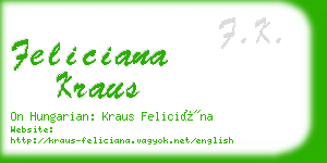 feliciana kraus business card